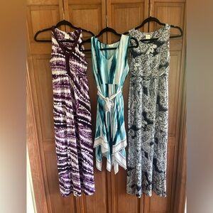 3 Soma Summer Dresses Built-in Bra Small
